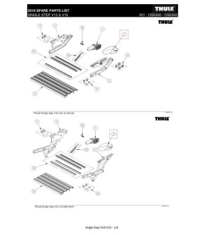 Thule Step V10 Soportes y brazos izquierdos - Cortos