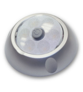 Spot basculante a led con pulsante 0,8W colore argento