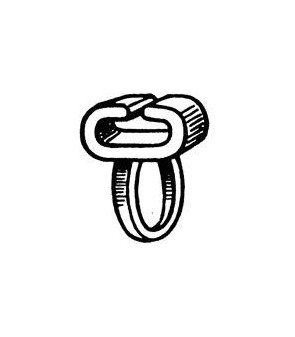 Gancio nylon 20 pz. ORIZZONTALE per tendine con guida a L e Y