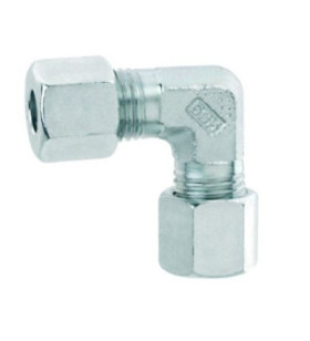 Racor gas 90° galvanizado para tubo cobre Ø 10 mm