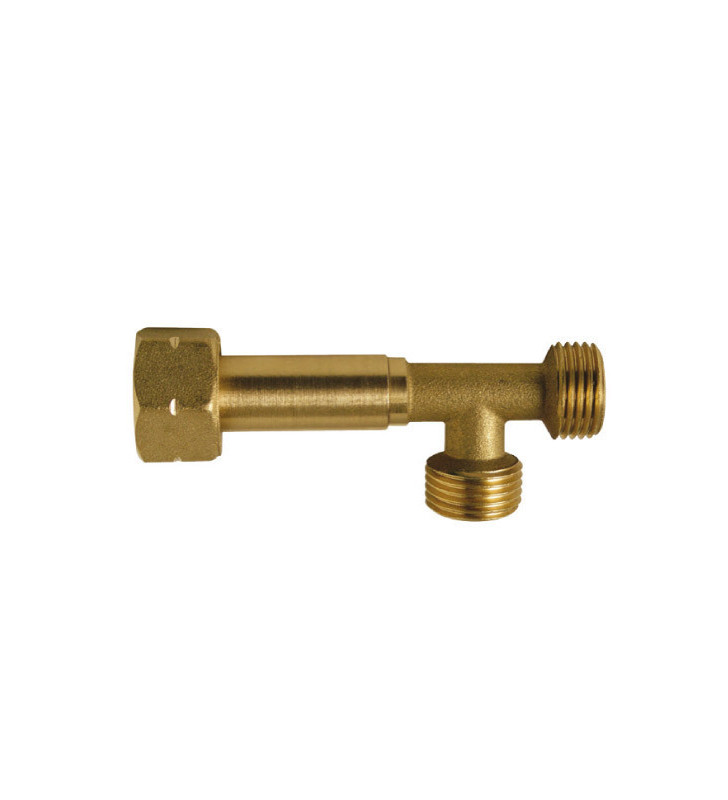 3-way gas fitting with side nut W20 x 1/14 SX...