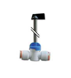 Raccordo dritto Ø 12 mm c/rubinetto con asta 230 mm