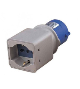 Adaptateur de prise Schuko à deux passages 230V-16A