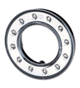 HELLA Mascherina circolare cromata 12 led rossi fanale...