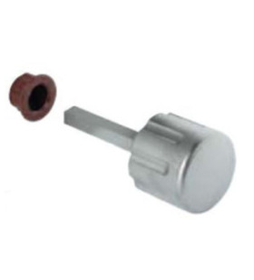 Rotating knob with ring nut, for screw lock
