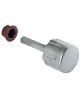 Rotating knob with ring nut, for screw lock