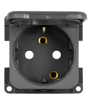 Presa 230V Schuko std. MP22D/G grigio completa