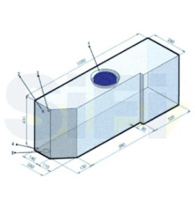 Depósito de agua DUCATO X250 CORTO blanco 100 lt 2