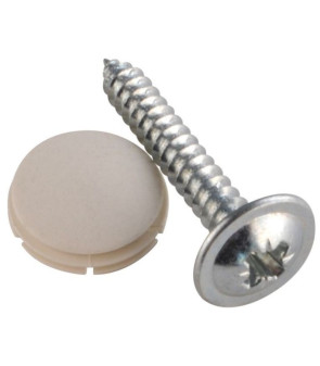 SATZ 12-tlg. SCHRAUBE + SCHRAUBENABDECKUNG ELFENBEIN FÜR SEITZ S3-S4 FENSTER