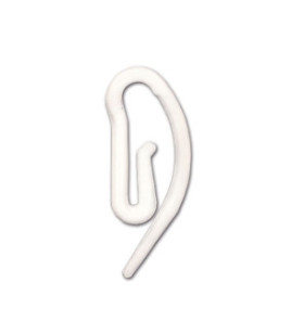 Gancio nylon 20 pz. a collo d'oca per tendine