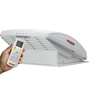 MAXXFAN Deluxe fenêtre de toit ventilée blanche avec télécommande