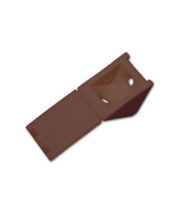 Fijaciones para muebles ang. 2 agujeros con tapa plisada