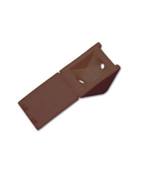 Fijaciones para muebles ang. 2 agujeros con tapa plisada