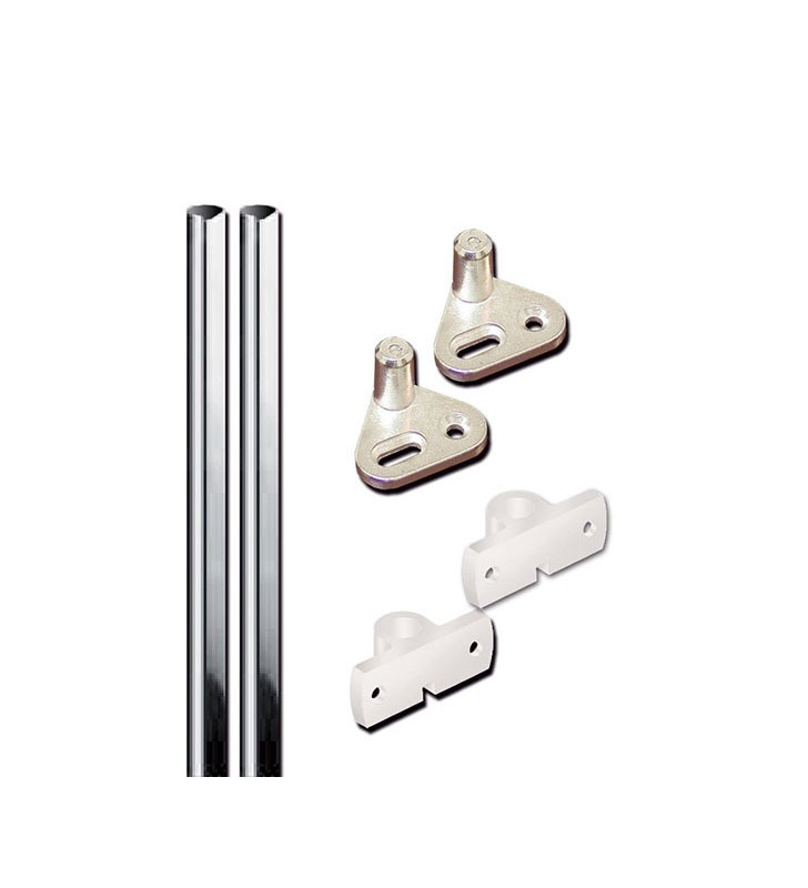 Kit 2 tringles 2 loquets 2 crochets blancs x...