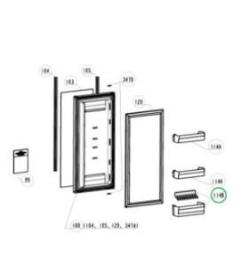 MENSOLA PORTA FONDO CON PORTABOTTIGLIE Frigo Dometic RC10470 2