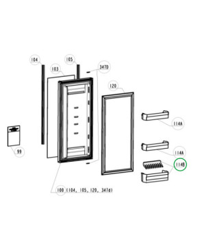 MENSOLA PORTA FONDO CON PORTABOTTIGLIE Frigo Dometic RC10470