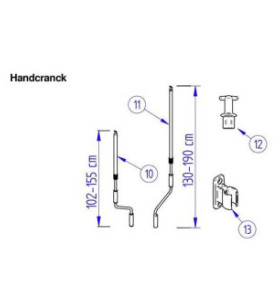 Manovella lunga 130-190 OMNISTOR - 1500600115 2