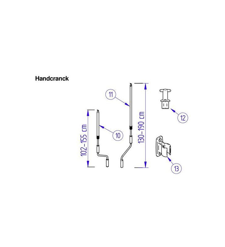 Long crank 130-190 OMNISTOR - 1500600115