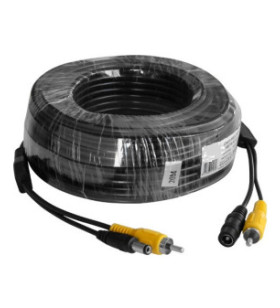 Cable prolongador RCA-RCA y jack de alimentación de 20 m