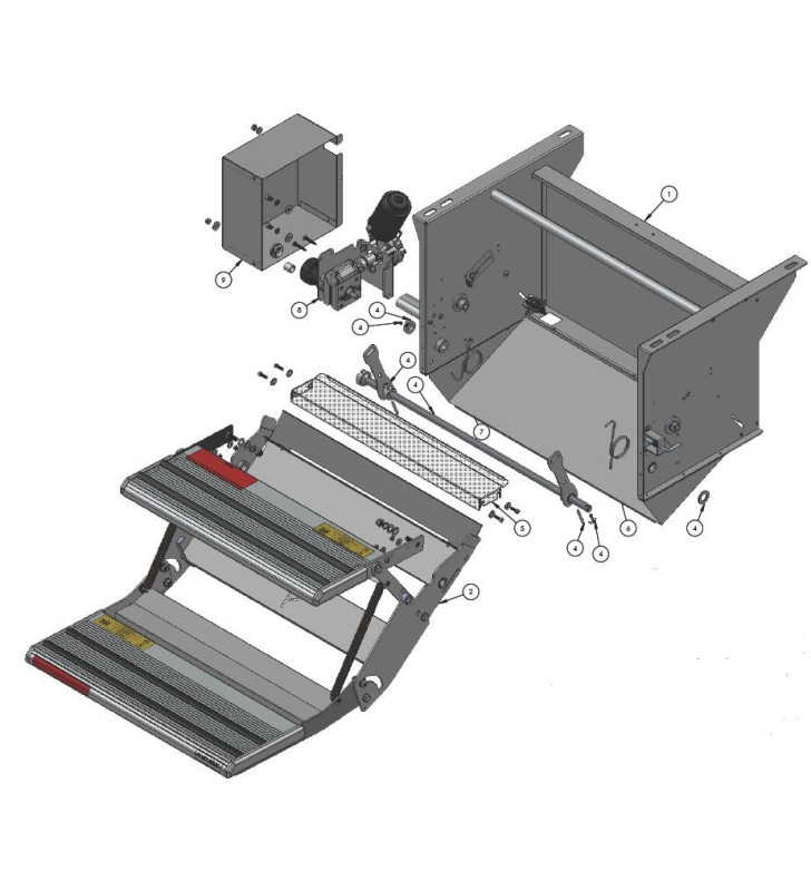 Stange 10574-527 P280 L 604 mm Stufenumkippen...