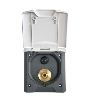 PRISE EAU BLANCHE EXTERNE C / INTERR RACCORDEMENT RAPIDE DOUCHE