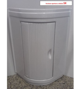 Columna de esquina para baño izquierda blanca 430x430h800