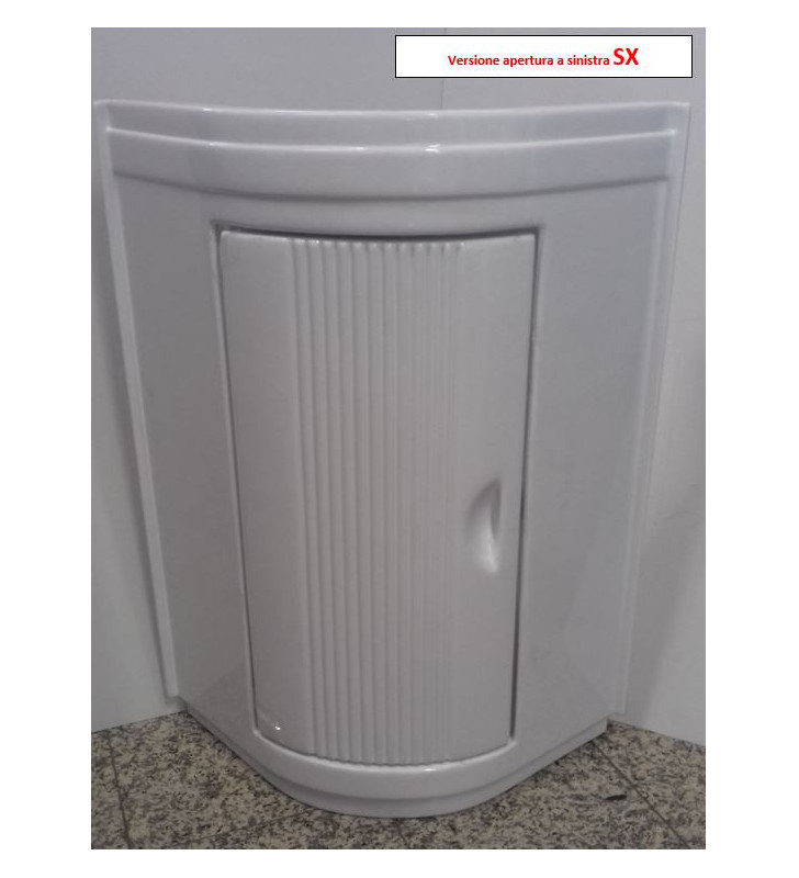 Colonne d'angle pour salle de bain gauche blanc...