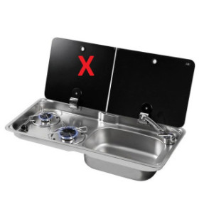 BLACK RIGHT TEMPERED GLASS LID FOR CAN FL1765