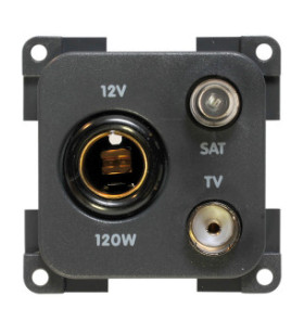 12V socket std. + TV + SAT CBE MP12TVS / G gray