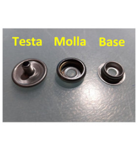 Kit 10 bottoni automatici inox in 3 pezzi