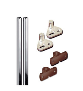 Kit 2 rods 2 latches 2 brown hooks x push lock