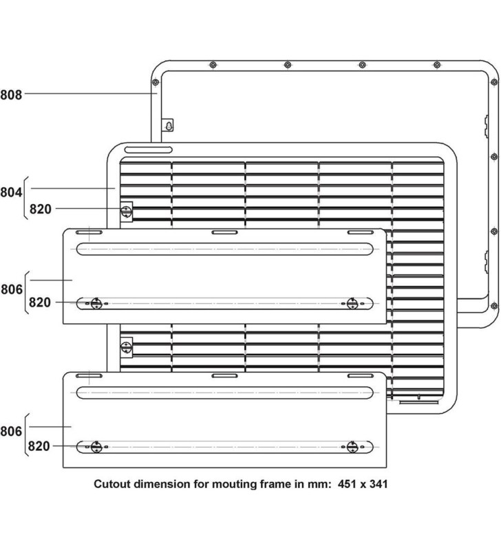 Wintergitterabdeckung für Dometic L200-500 -...