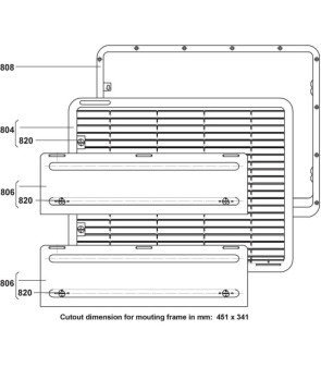 Wintergitterabdeckung für Dometic L200-500 - 442,5x130,5 - 289059600