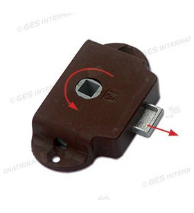 Cerradura Piccolo Nova SX marrón D25