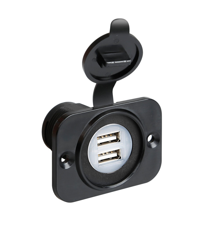 SERIE EXT8 DOPPIA PRESA USB12/24V