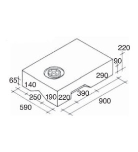 Réservoir moulé FORD 98/2000 blanc 110 lt