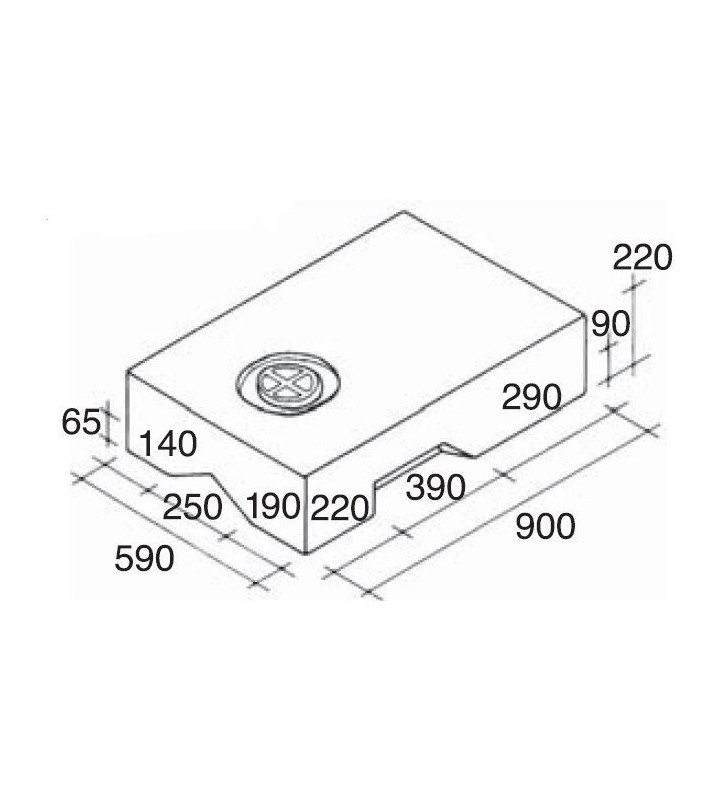Molded tank FORD 98/2000 white 110 lt