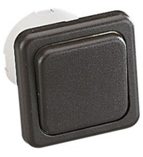 Interruptor PRESTO 230 V Marrón + marco y tapa