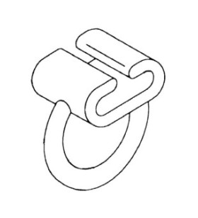 Gancio nylon 20 pz. TRASVERSALE per tendine con guida a L... 2