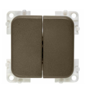 Interrupteur unipolaire C2N marron double CBE M