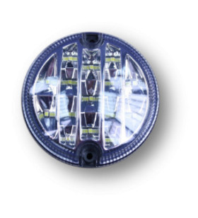 Feu rétro LED transparent 12-24V connecteur superseal Ø95 mm