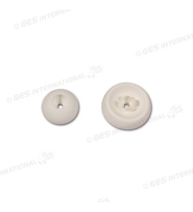 Fermaporta bianco semisferico Ø 44 mm