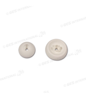 Fermaporta bianco semisferico Ø 44 mm