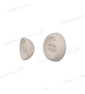 Fermaporta bianco semisferico Ø 44 mm 2