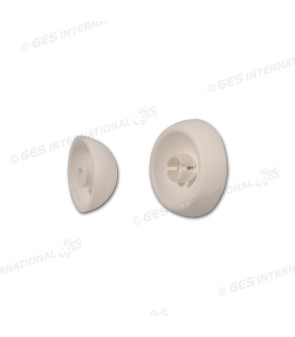 Fermaporta bianco semisferico Ø 44 mm