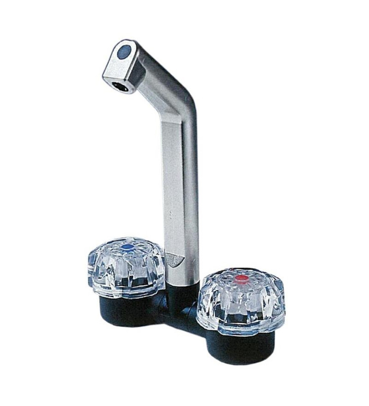 MIXER DE LUXE DOUBLE 12V NICKEL WITH MICROINT...