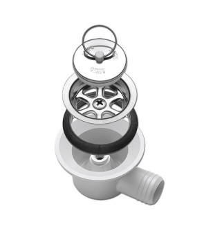 GEBOGENER SIPHONABLAUF 530S Loch 40 mm - PG 25 mm - 9600050026