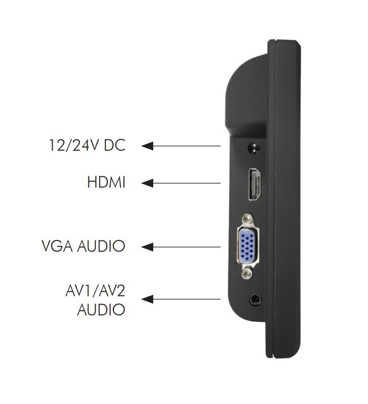 ALCAPOWER Monitor LCD a Colori 7" INGRESSI AV,...