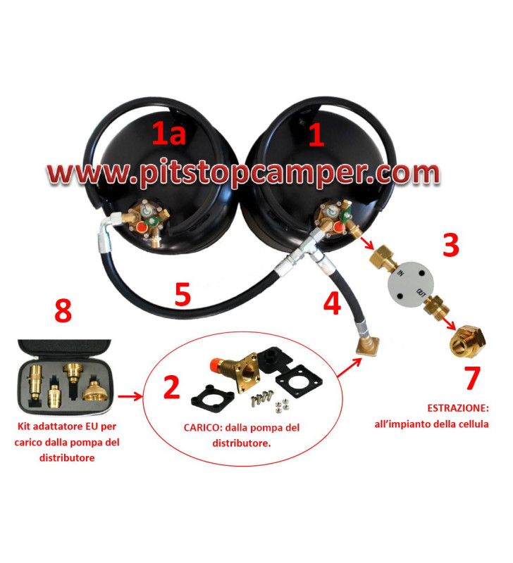 KIT SISTEMA FIJO 2 CILINDROS CAMPKO 67R01,...