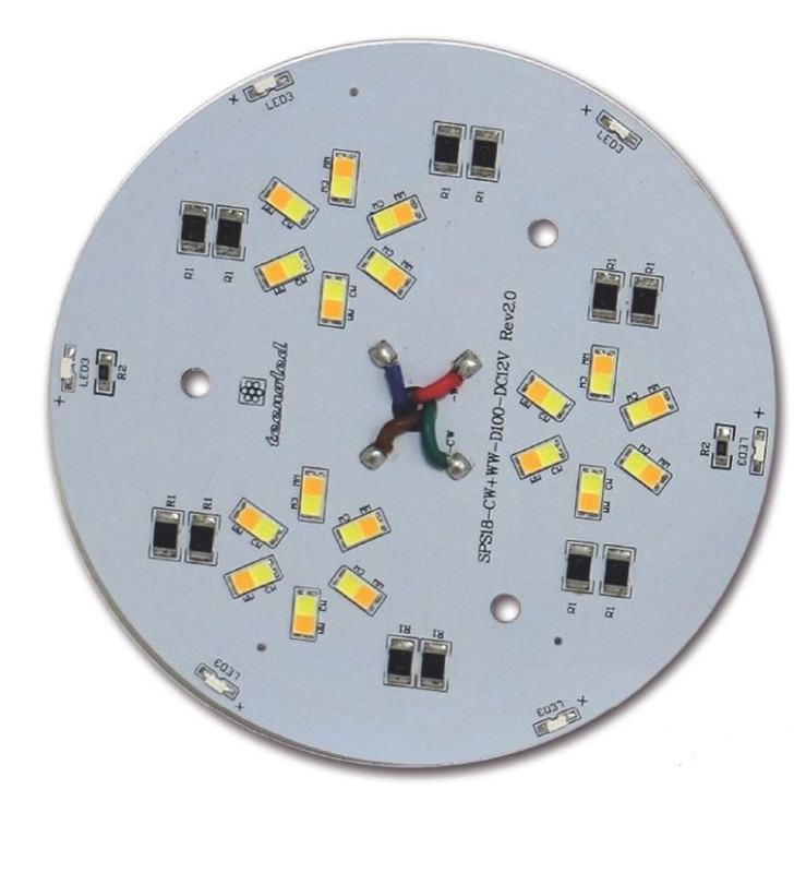 Modulo con 18 LED SMD doppia tonalità + luce...